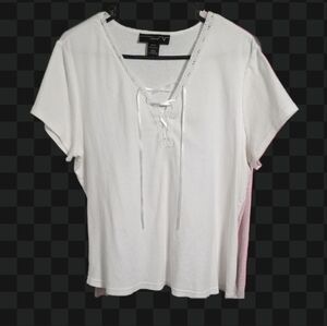 VENEZIA White Lace-Up Tee